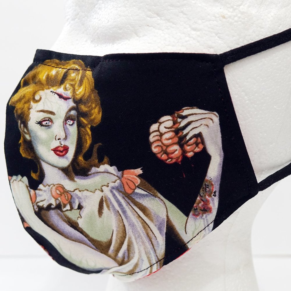 Sexy Zombie Pin-Up Girl Face Mask Halloween
